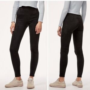 aritzia Wilfred free black suede Daria leggings xxs